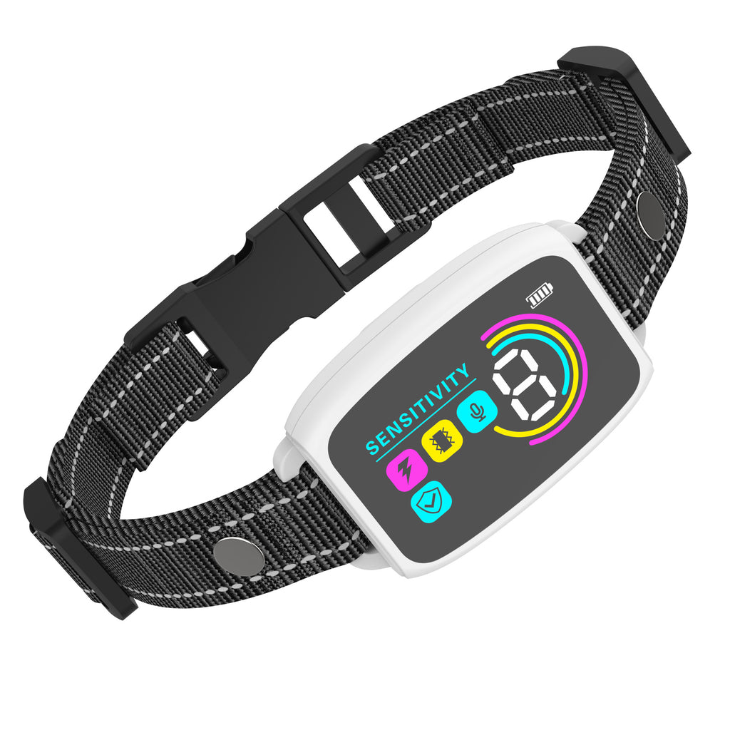 Smart Anti-Bark Dog Collar with Display & Vibration