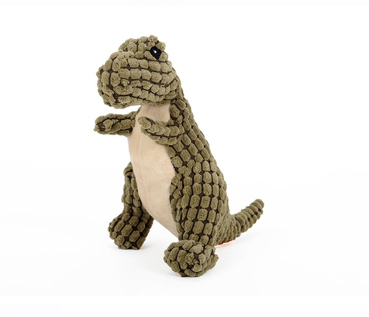 Interactive Dinosaur Dog Toys - Squeaky Plush Chew Toys for Large Dogs & Small Breeds