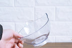 Inclined Transparent Pet Bowl with Base