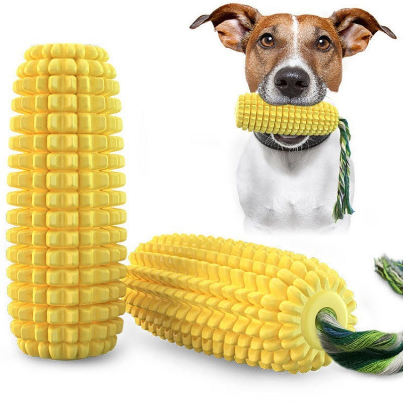 Floating Dog Toy - Corn Shaped Squeaky Suction Cup Water Toy for Pool, Bath & Beach Play