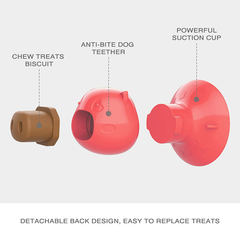 Dog Bath Toy - Suction Cup Lick Mat with Treat Dispenser for Stress-Free Puppy Bathing & Grooming