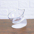 Inclined Transparent Pet Bowl with Base
