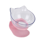 Inclined Transparent Pet Bowl with Base