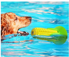 Floating Dog Toy - Corn Shaped Squeaky Suction Cup Water Toy for Pool, Bath & Beach Play