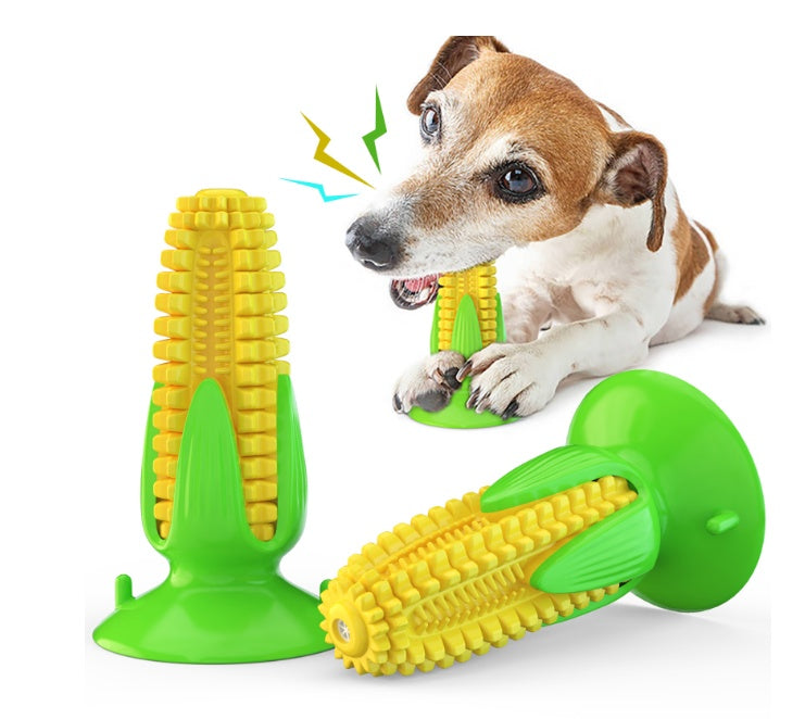 Floating Dog Toy - Corn Shaped Squeaky Suction Cup Water Toy for Pool, Bath & Beach Play
