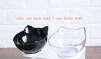 Inclined Transparent Pet Bowl with Base