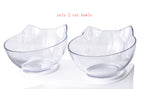 Inclined Transparent Pet Bowl with Base
