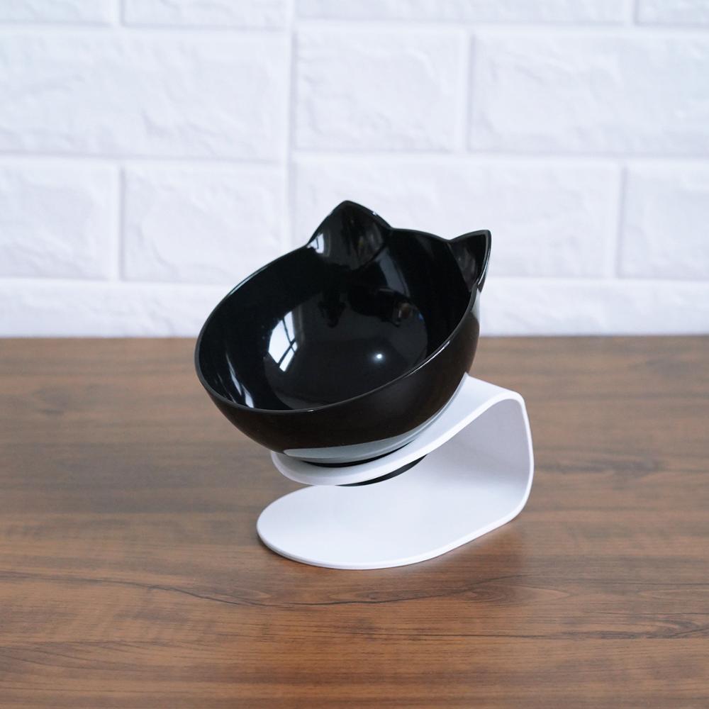Inclined Transparent Pet Bowl with Base