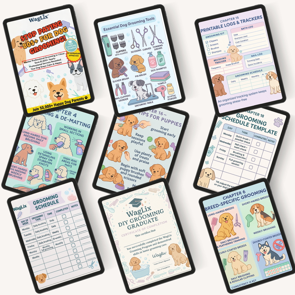 WagLix™ DIY Dog Grooming Guide - Stop Paying $80+ for Dog Grooming!