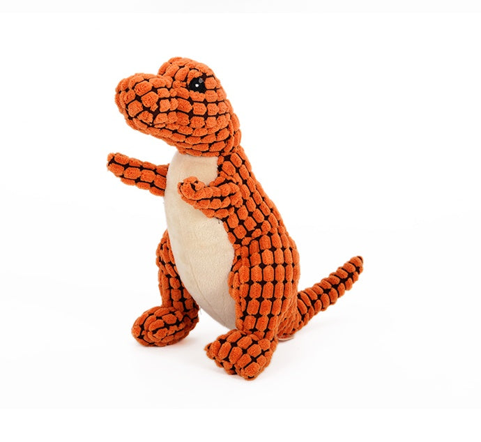 Interactive Dinosaur Dog Toys - Squeaky Plush Chew Toys for Large Dogs & Small Breeds