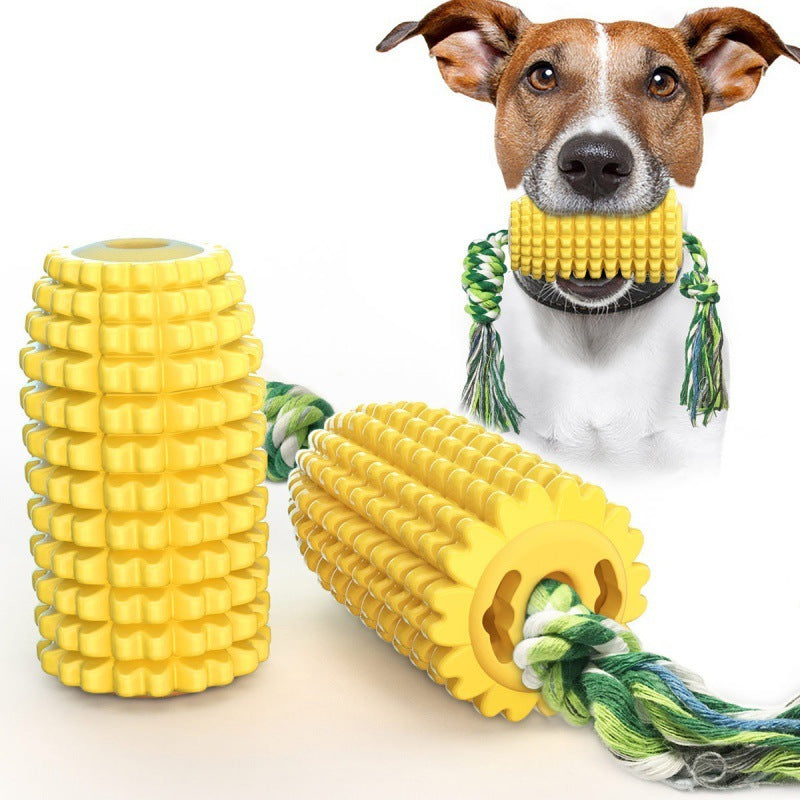 Floating Dog Toy - Corn Shaped Squeaky Suction Cup Water Toy for Pool, Bath & Beach Play