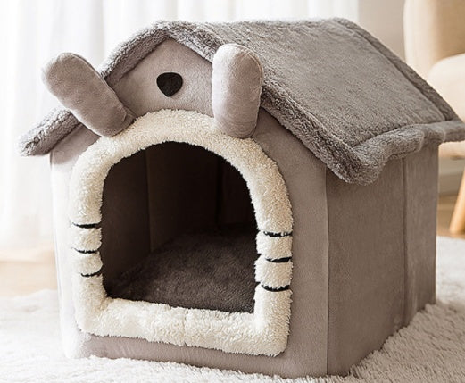 Foldable Winter Dog Cave Bed