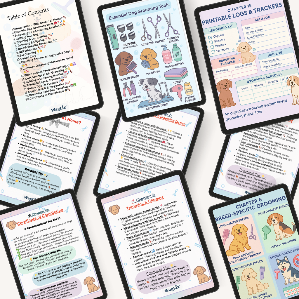 WagLix™ DIY Dog Grooming Guide - Stop Paying $80+ for Dog Grooming!