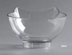 Inclined Transparent Pet Bowl with Base