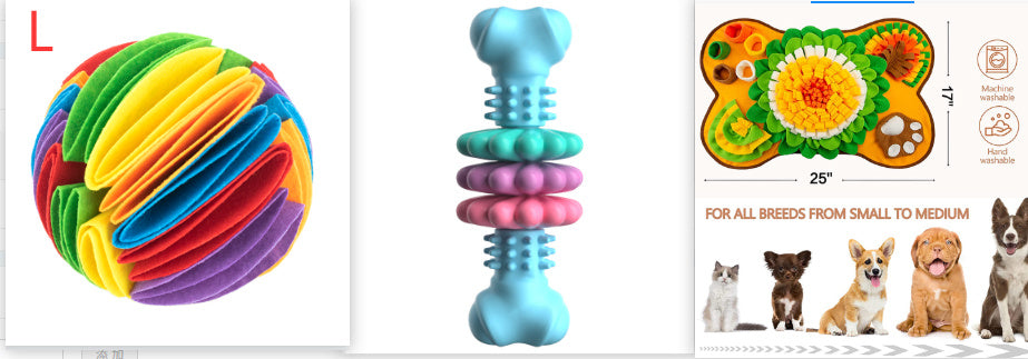 Indestructible Dog Chew Toy TPR Bone - Dental Cleaning Anti-Tartar Pet Toy