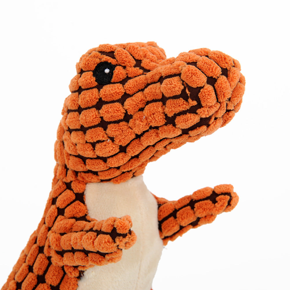 Interactive Dinosaur Dog Toys - Squeaky Plush Chew Toys for Large Dogs & Small Breeds
