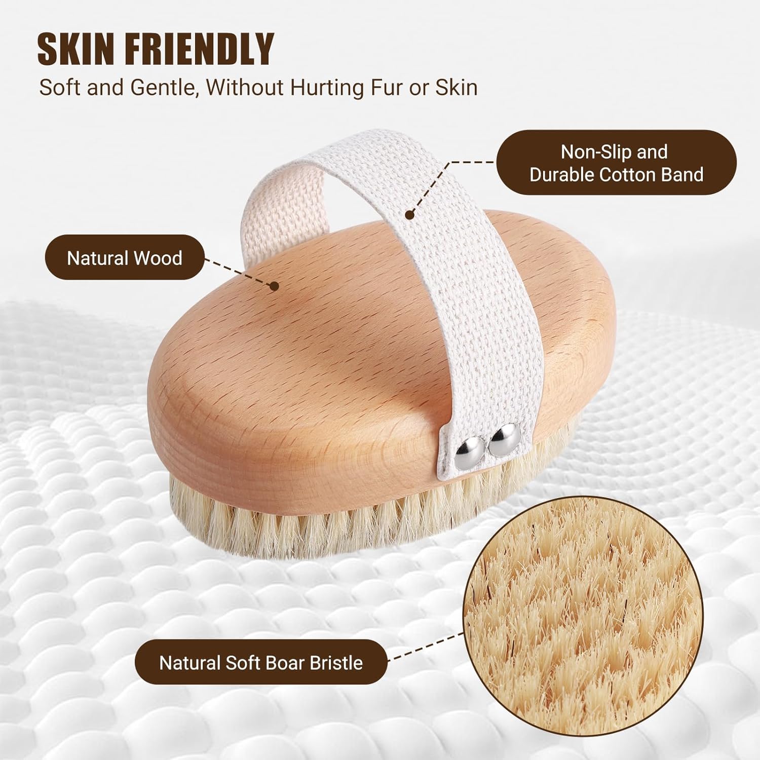 Soft Boar Bristle Pet Palm Brush - WagLix