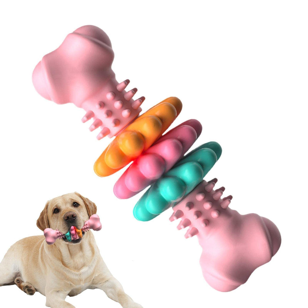 Indestructible Dog Chew Toy TPR Bone - Dental Cleaning Anti-Tartar Pet Toy