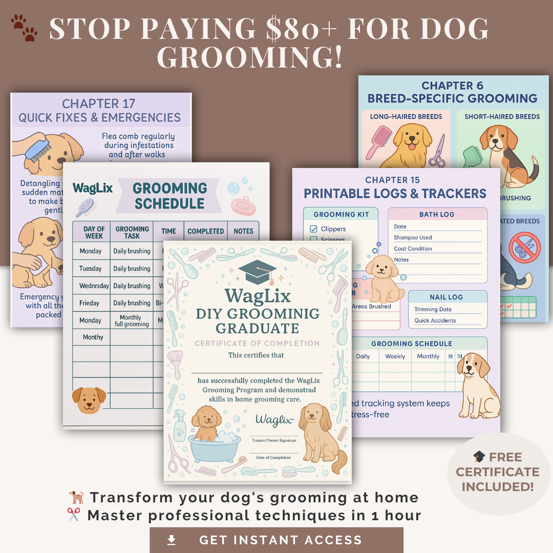 WagLix™ DIY Dog Grooming Guide - Stop Paying $80+ for Dog Grooming!