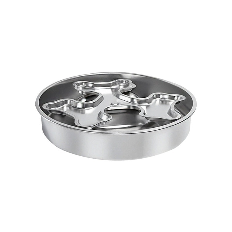 Stainless Steel Rotating Slow-Feeder Bowl