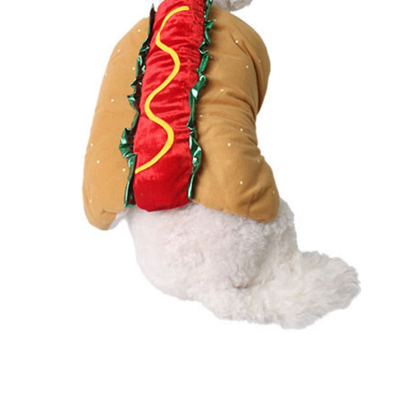 Hot Dog Costume for Dogs & Cats - Funny Pet Halloween Costume | Cute Sandwich Outfit for Small Pets